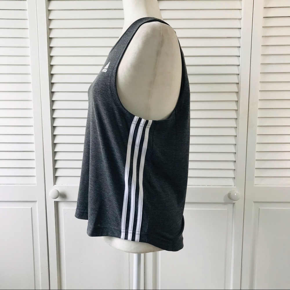 2/$25 ADIDAS Gray Primegreen Aeroready Tank Top Size Medium - Picture 5 of 9
